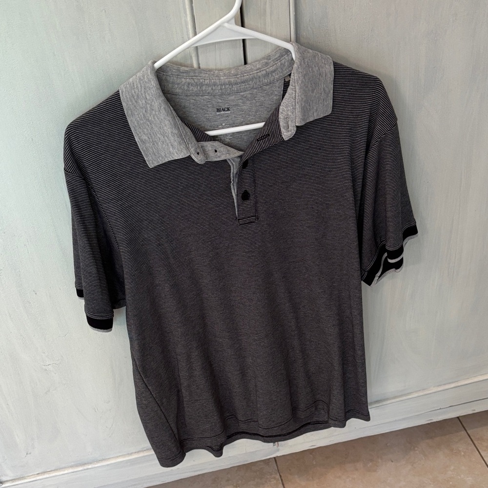 Saks Fifth Avenue Black Label Charcoal Polo Shirt